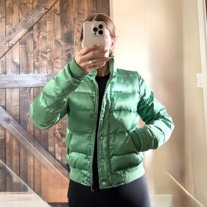 Juice Couture Green Down Puffer Jacket